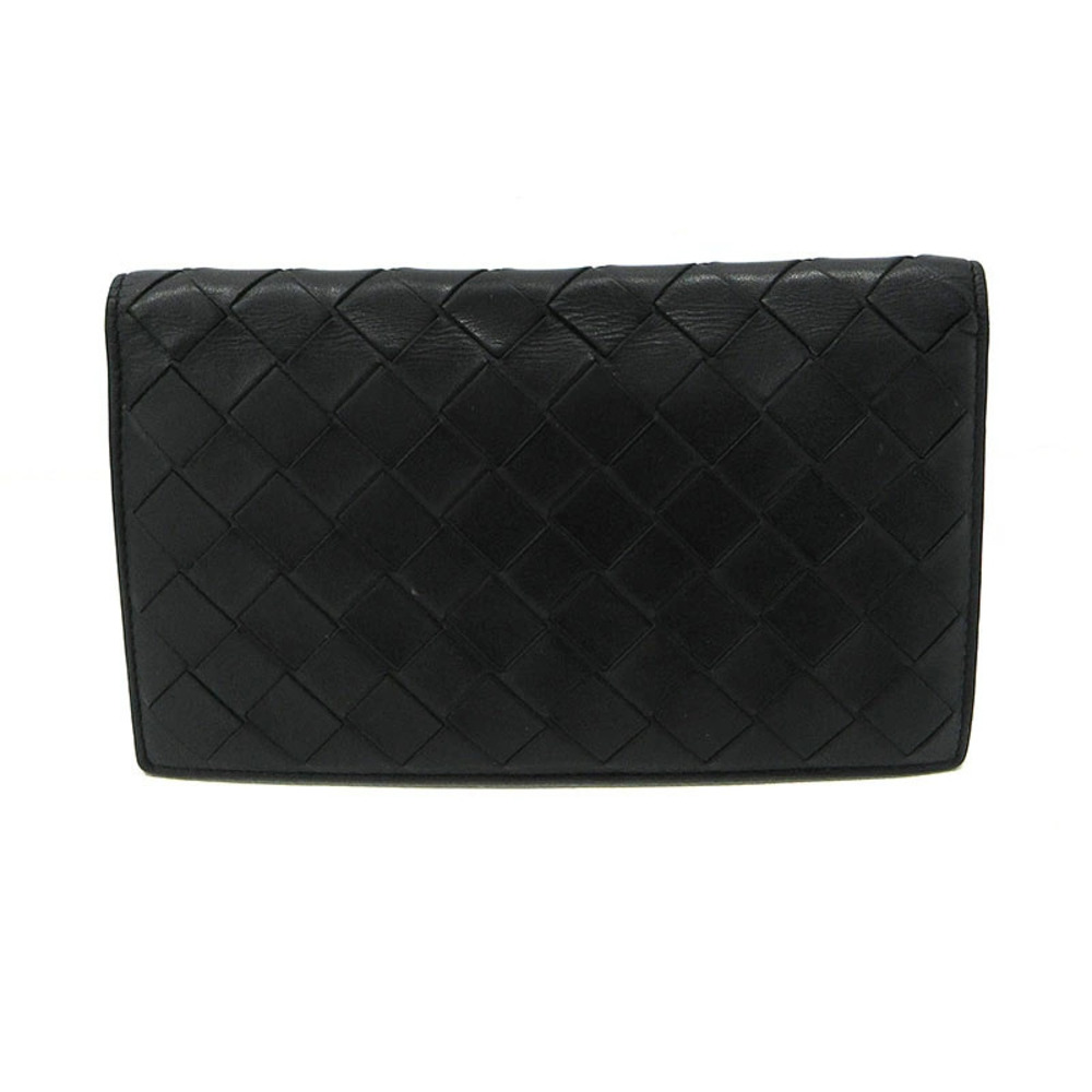 Bottega Veneta Intrecciato Bifold Long Wallet Black